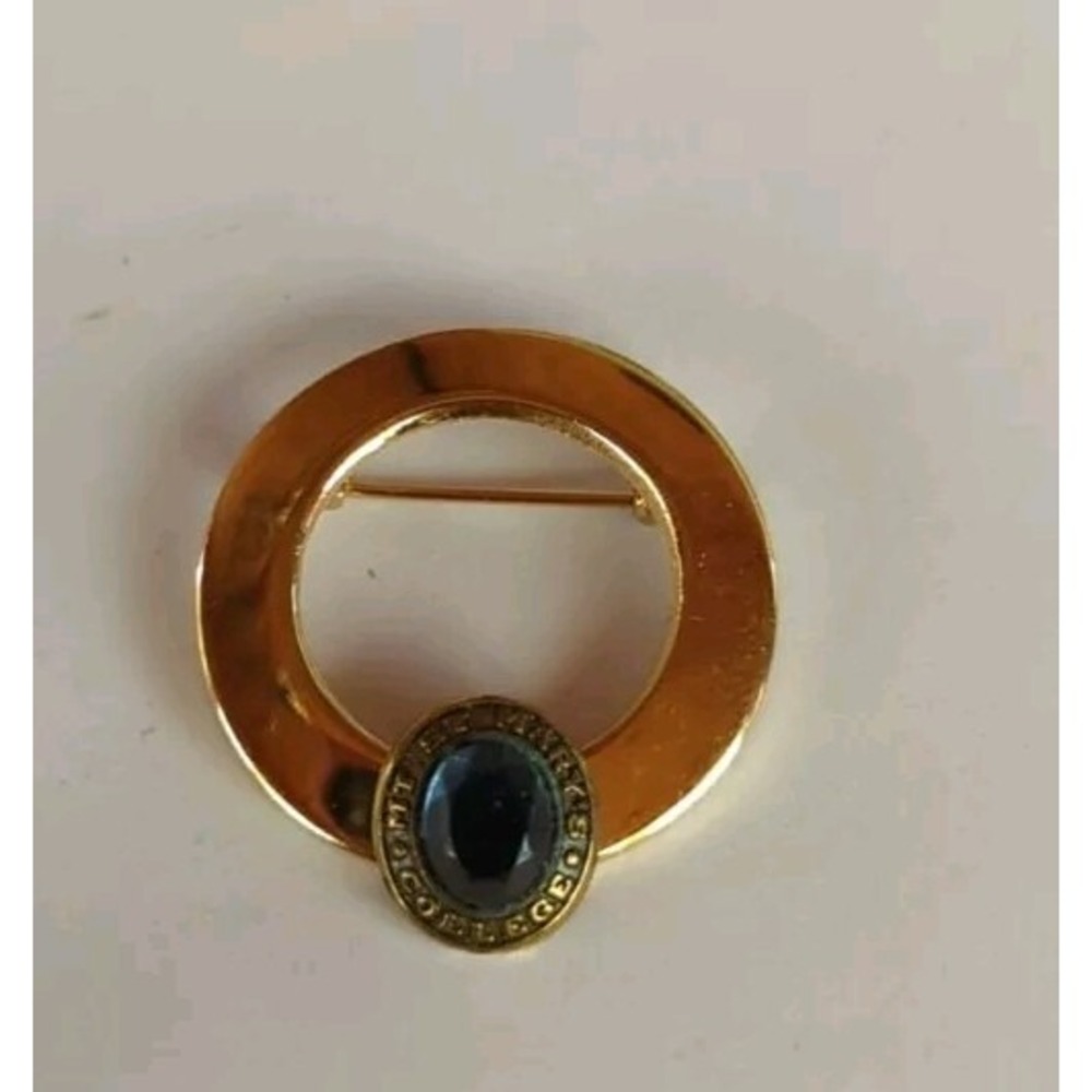 Vintage Mount Saint Mary's Pin Brooch in Gold Tone